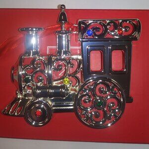New Lenox Sterling Silver-Plated Train Ornament
